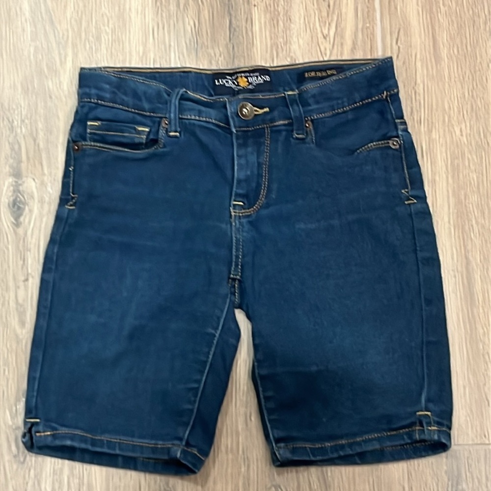 Lucky Brand Girls Jean Shorts Bermuda Vintage Long Zoe Jegging Adjustable Waist - Picture 10 of 12